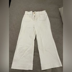 White pants wide leg